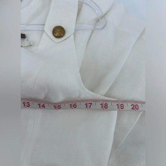 Zimmermann Lovestruck Gold Buttoned Linen Mini Dress Sz 3 US 10 White nwt - Picture 11 of 15